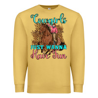 Antique Gold cowgirls just wanna have fun Premium Sweatshirt - Artiststas