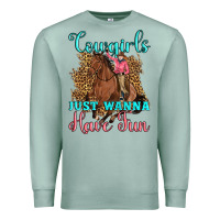Seafoam cowgirls just wanna have fun Premium Sweatshirt - Artiststas