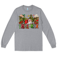 Heather Grey tree rex coffee cups Long Sleeve Tee - Zillion Design Studio