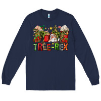 Navy tree rex coffee cups Long Sleeve Tee - Zillion Design Studio