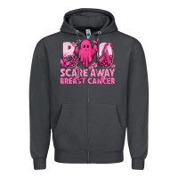 Smoke Boo Scare Away Breast Cancer Zipper Hoodie - texasbilliewilder