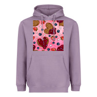 Lavender valentines day waffles seamless pattern Heavyweight Hoodie - BundleAndBundleShop