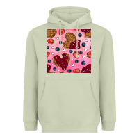 Matcha valentines day waffles seamless pattern Heavyweight Hoodie - BundleAndBundleShop