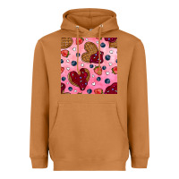Meerkat valentines day waffles seamless pattern Heavyweight Hoodie - BundleAndBundleShop
