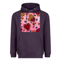 Valentines Day Waffles Seamless Pattern Heavyweight Hoodie | Teevron