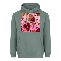 Sage valentines day waffles seamless pattern Heavyweight Hoodie - BundleAndBundleShop