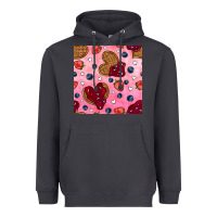 Smoke valentines day waffles seamless pattern Heavyweight Hoodie - BundleAndBundleShop