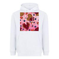 White valentines day waffles seamless pattern Heavyweight Hoodie - BundleAndBundleShop