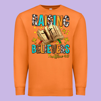 Raising Believers Matthew 4 17 Premium Sweatshirt Designed By Adodesignshop