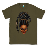 Army Green afro woman faux jumbo locs Classic Tee - texasbilliewilder
