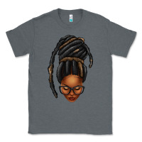Charcoal Heather afro woman faux jumbo locs Classic Tee - texasbilliewilder
