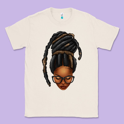 Afro Woman Faux Jumbo Locs Classic Tee Designed By Texasbilliewilder