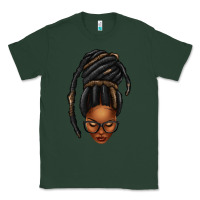 Sports Green afro woman faux jumbo locs Classic Tee - texasbilliewilder