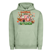 Pigment Oil Green camping is my kitchen Urban Hoodie - NancyCooperArtShop