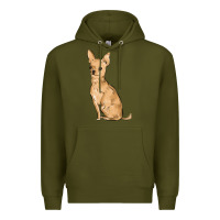 Army Green chihuahua Premium Hoodie - MaliasSmallBusiness