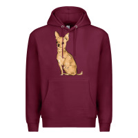 Burgundy chihuahua Premium Hoodie - MaliasSmallBusiness