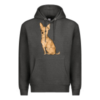 Charcoal Heather chihuahua Premium Hoodie - MaliasSmallBusiness