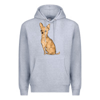 Heather Grey chihuahua Premium Hoodie - MaliasSmallBusiness