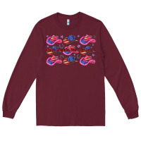 Burgundy make america western again Long Sleeve Tee - texasbilliewilder