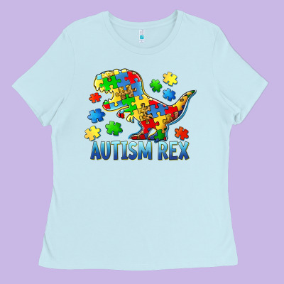 Autism Rex Ladies Tee Designed By Barkaloodesign
