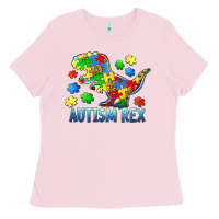 Bubblegum Pink autism rex Ladies Tee - BarkalooDesign