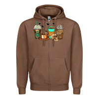 Chestnut skeleton coffee cups Zipper Hoodie - Zillion Design Studio