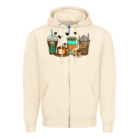 Sandshell skeleton coffee cups Zipper Hoodie - Zillion Design Studio