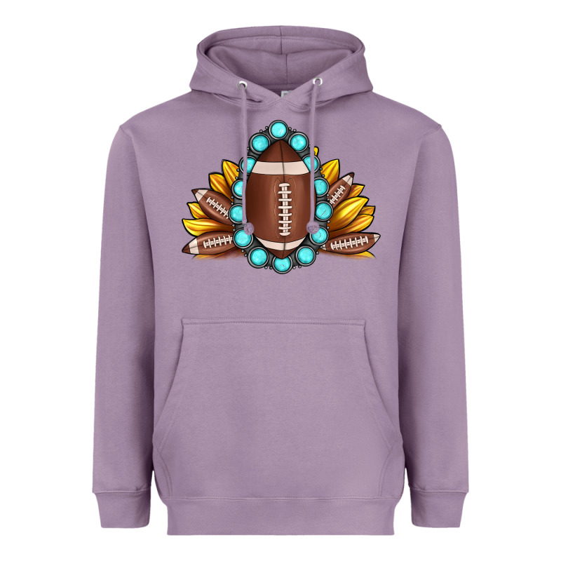 Football Gemstone Sunflower Heavyweight Hoodie by JahusDesignShop | Teevron