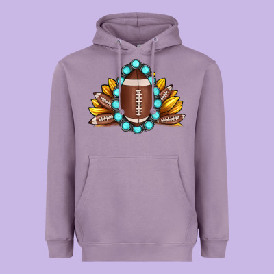 Football Gemstone Sunflower Heavyweight Hoodie Designed By Jahusdesignshop