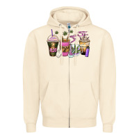 Sandshell weed coffee cups Zipper Hoodie - Zillion Design Studio