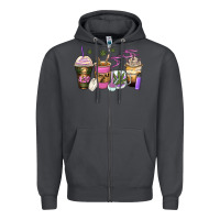Smoke weed coffee cups Zipper Hoodie - Zillion Design Studio