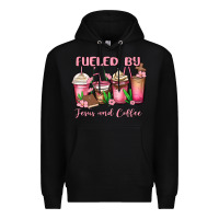 Black fueled by jesus and coffee Premium Hoodie - MaliasSmallBusiness