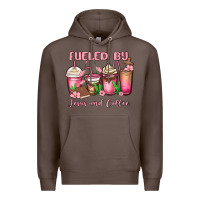 Coffee fueled by jesus and coffee Premium Hoodie - MaliasSmallBusiness