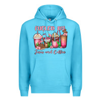 Ocean Blue fueled by jesus and coffee Premium Hoodie - MaliasSmallBusiness