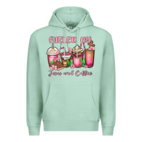 Seafoam fueled by jesus and coffee Premium Hoodie - MaliasSmallBusiness