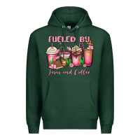 Fueled By Jesus And Coffee Premium Hoodie | Teevron