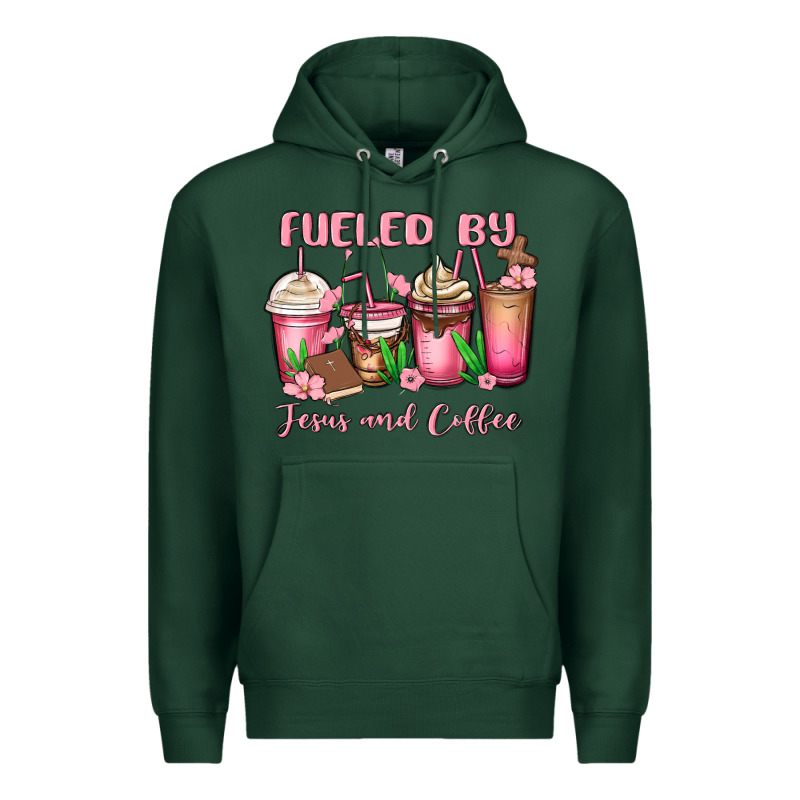 Fueled By Jesus And Coffee Premium Hoodie by MaliasSmallBusiness | Teevron