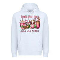 White fueled by jesus and coffee Premium Hoodie - MaliasSmallBusiness