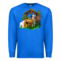 True Royal jesus holy night cows and sunflowers Premium Sweatshirt - AdoDesignShop