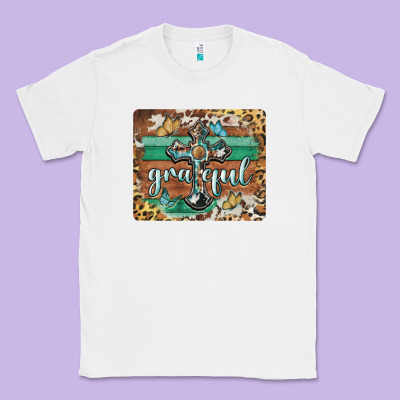 Grateful Cross Mousepad Classic Tee Designed By Barkaloodesign