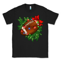 Black american football christmas with lights and ribbon Classic Tee - FaDigitalArtStudio