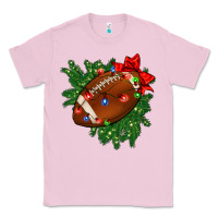 Bubblegum Pink american football christmas with lights and ribbon Classic Tee - FaDigitalArtStudio