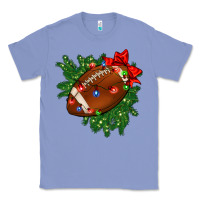 Colony Blue american football christmas with lights and ribbon Classic Tee - FaDigitalArtStudio