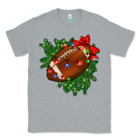 Heather Grey american football christmas with lights and ribbon Classic Tee - FaDigitalArtStudio