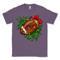 Lavender american football christmas with lights and ribbon Classic Tee - FaDigitalArtStudio