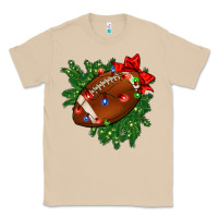 Mushroom american football christmas with lights and ribbon Classic Tee - FaDigitalArtStudio