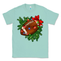 Seafoam american football christmas with lights and ribbon Classic Tee - FaDigitalArtStudio
