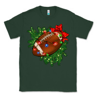 Sports Green american football christmas with lights and ribbon Classic Tee - FaDigitalArtStudio
