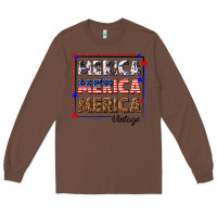 Chestnut merica merica merica vintage Long Sleeve Tee - texasbilliewilder