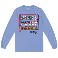 Colony Blue merica merica merica vintage Long Sleeve Tee - texasbilliewilder